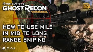 Ghost Recon Wildlands  How to use MIL dots for sniping [upl. by Aineg]