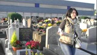 Tombe de Guy Lux au cimetière de SaintGratien [upl. by Einahpehs]