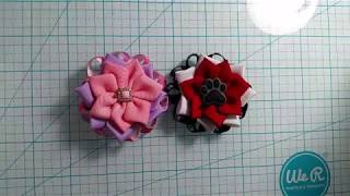 kanzashi ribbon flower 1 [upl. by Teufert]