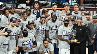 The Dallas Mavericks Receive The Oscar Robertson Trophy As The NBA Western Conference Champions [upl. by Kacy]