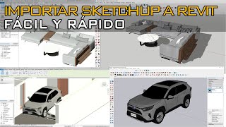 IMPORTAR SKETCHUP A REVIT MOBILIARIO [upl. by Frederic571]