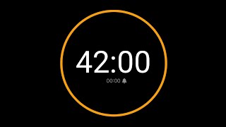 42 Minute Countdown Timer with Alarm  iPhone Timer Style [upl. by Teddi]