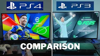 eFootball 2025 PS4 VS FC 25 PS3  Detail Comparison [upl. by Norabel]