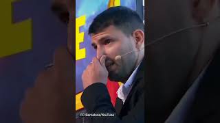 Sergio Aguero’s emotional retirement announcement 😥  shorts [upl. by Bj]