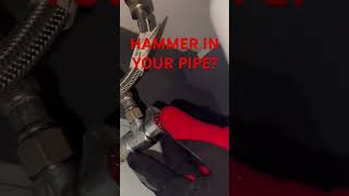 Water hammer sound when Faucet pressure changes quickly  How to limit pressure with shutoff valve [upl. by Fretwell189]