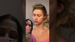 💞 PHOBIA makeup phobia makeupartist makeuptutorial halloween zodiacsigns makeuptransformation [upl. by Ahsote]