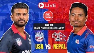 NEPAL VS USAT20 SERIESMATCH DAY 3  CRIC PARIWAR LIVE COMMENTARY  CRIC PARIWAR [upl. by Onateag875]