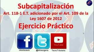 Subcapitalización Ejemplo Práctico Art 118 1 Parte 4 [upl. by Yoshiko]