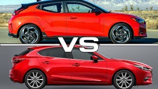 2019 Hyundai Veloster vs 2018 Mazda 3 [upl. by Wong286]