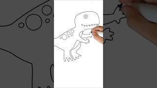 HOW TO DRAWING DINOSAUR 🦕drawing dinosaur dinosaurs kids shorts school painting [upl. by Nye]