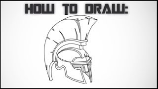 How To Draw a Spartan Helmet  Step By Step Drawing Tutorial [upl. by Hiram]