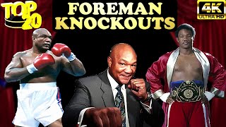 TOP 20 George Foreman Best Knockouts  The Biggest Puncher Highlights Full HD [upl. by Noby438]