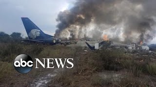 85 injured in Mexico plane crash [upl. by Eimor400]