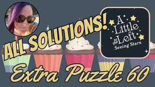 Seeing Stars DLC  Extra Puzzle 60 Cupcakes  All Solutions  A Little to the Left [upl. by Enaoj]