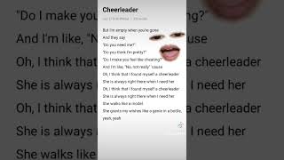 cheerleaderomi lyricsvideo lyrics songlyrics lyricsmania spotify artist [upl. by Waddle]