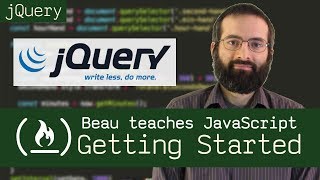 Getting started with jQuery tutorial  Beau teaches JavaScript [upl. by Sowell]