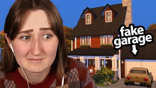 i tried building a realistic sims house with a garage [upl. by Pasia]