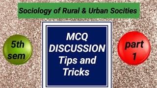 Sociology of Rural amp Urban Socities MCQ discussion Tips amp Trickseasyguideinbasociology [upl. by Eldreda]