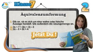 Äquivalenzumformung Terme und Gleichungen  Klasse 7 ★ Übung 2 [upl. by Robillard]