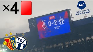 FC Basel vs FC Zürich  Stadionvlog  Schweizer Klassiker ESKALIERT  4 ROTE Karten  18Hani99 [upl. by Ardnalak272]