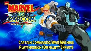 Marvel vs Capcom 1 Captain Commando⭐War Machine🤖 Playthrough Difficulty Expert [upl. by Haikezeh432]