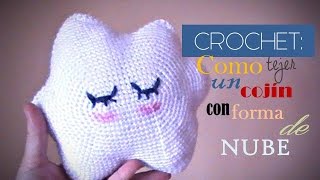 NUBE a CROCHET  cojines a crochet paso a paso DIESTRO [upl. by Hyps]