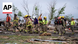 Authorities conducting search rescue after tornado slams Greenfield Iowa [upl. by Quill]