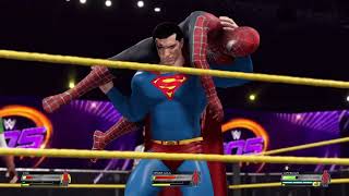 WWE 2K22 Link vs SpiderMan vs Superman [upl. by Nosnarb]