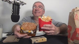 ASMR Eating McDonalds Double Quarter Pounder Whispering [upl. by Htevi]