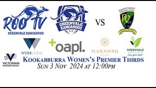 Kookabburra Women’s Premier Thirds One Day Rd 7 [upl. by Ardnahc595]