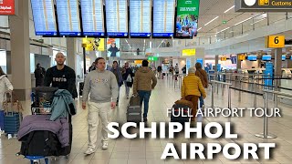 Amsterdam Schiphol Airport AMS Full Walking Tour  Departure 13 Arrival 14 Drop amp Pick Up 🇳🇱 [upl. by Zumstein]