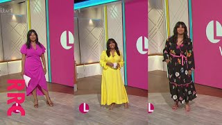 Ranvir Singh strappy heels week as Lorraine stand in [upl. by Nalyorf]