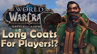 Kul’Tiran Heritage Armor Confirmed Long Coats for PLAYERS  In Game Preview  World of Warcraft [upl. by Ataga746]