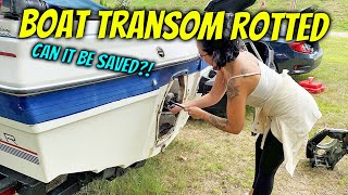 DIY Fixing Boat Transom  Boat Restoration Part 11 [upl. by Neeneg259]