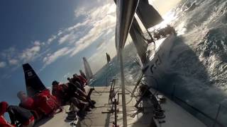 Dramatic TP52 Sailboat Racing Crash  Gladiator vs Sled [upl. by Lancey]