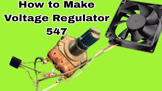 How to Make voltage regulator using bc547 transistor  how to make dc voltage regulator at home [upl. by Nath207]