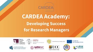 CARDEA Academy  Developpin Success for Research Managers  PART 1 [upl. by Margret]