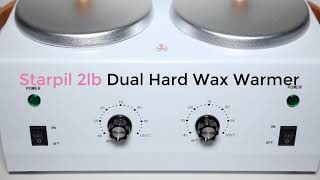 DUAL PROFESSIONAL HARD WAX WARMER 2LB  STARPIL WAX [upl. by Will]