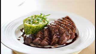 Roasted Duck Breast with SpicedHoneyGlaze – Bruno Albouze [upl. by Anneres]