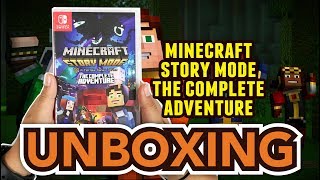 Minecraft Story Mode The Complete Adventure Nintendo Switch Unboxing [upl. by Isaiah]