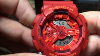 CASIO GSHOCK REVIEW AND UNBOXING GA110AC4 AC COLOR SERIES [upl. by Llerrad]