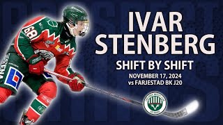 Ivar Stenberg vs Färjestad BK J20  Nov 17 2024  2026 NHL Draft [upl. by Welby]