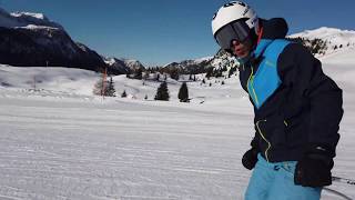 SKI CARVING SKIING  HEAD SKI  PASSO SAN PELLEGRINO  DOLOMITI SUPERSKI 2019 [upl. by Ateloj]