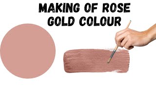 Rose Gold Colour  How to make Rose Gold colour  Acrylic Color mixing  Painting Pot Gallery [upl. by Netnerb824]