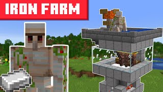 Minecraft Iron Farm 1202  BEST DESIGN  EASY BUILD [upl. by Sulecram]