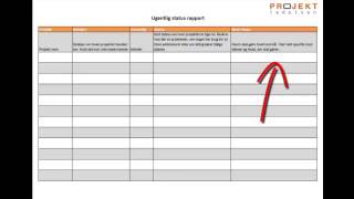 Projektplan i excel til at lave statusrapport med  gratis download [upl. by Eniretac]