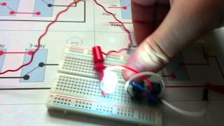 3way light switch using DPDT micro locking push button switches [upl. by Epner]