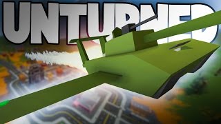 AN ACTUAL FLYING TANK PLANE WAT  Unturned Mod Showcase Funny Moments [upl. by Epul]