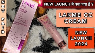 Lakme 9TO5 CC Cream Review  2024  how to use lakme 9 to 5 cc cream  New Launch 2024 [upl. by Suiradal]