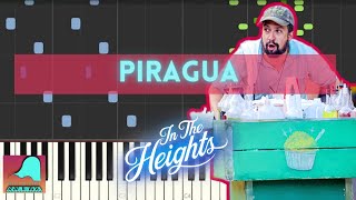 Piragua  In The Heights  Piano Accompaniment Tutorial Synthesia [upl. by Anaile]